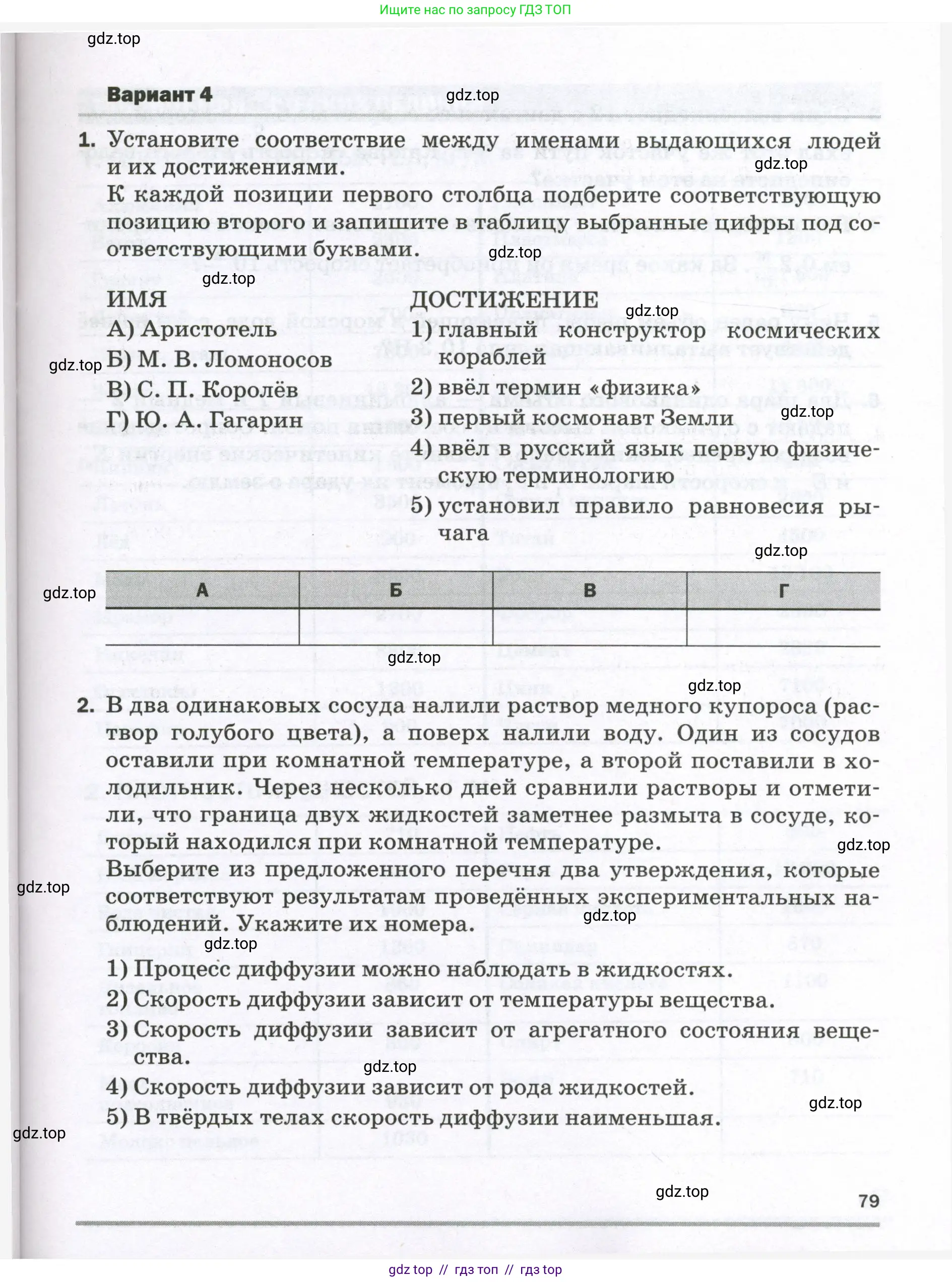 Физика, 7 класс Самостоятельные и контрольные работы, авторы: Марон Абрам Евсеевич, Марон Евгений Абрамович, издательство Просвещение, Москва, 2022, белого цвета, страница 79