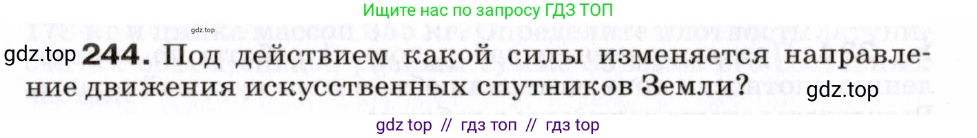 Физика, 7 класс Сборник вопросов и задач, авторы: Марон Абрам Евсеевич, Марон Евгений Абрамович, Позойский Семён Вениаминович, издательство Просвещение, Москва, 2022, белого цвета, страница 36, номер 244, Условие