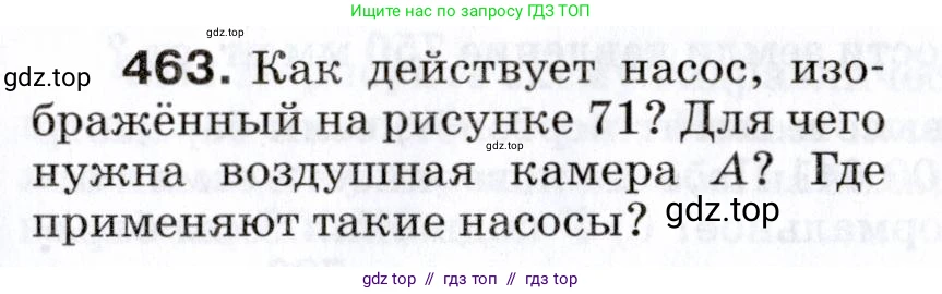 Физика, 7 класс Сборник вопросов и задач, авторы: Марон Абрам Евсеевич, Марон Евгений Абрамович, Позойский Семён Вениаминович, издательство Просвещение, Москва, 2022, белого цвета, страница 63, номер 463, Условие