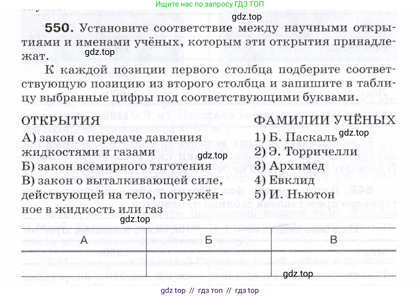 Физика, 7 класс Сборник вопросов и задач, авторы: Марон Абрам Евсеевич, Марон Евгений Абрамович, Позойский Семён Вениаминович, издательство Просвещение, Москва, 2022, белого цвета, страница 74, номер 550, Условие