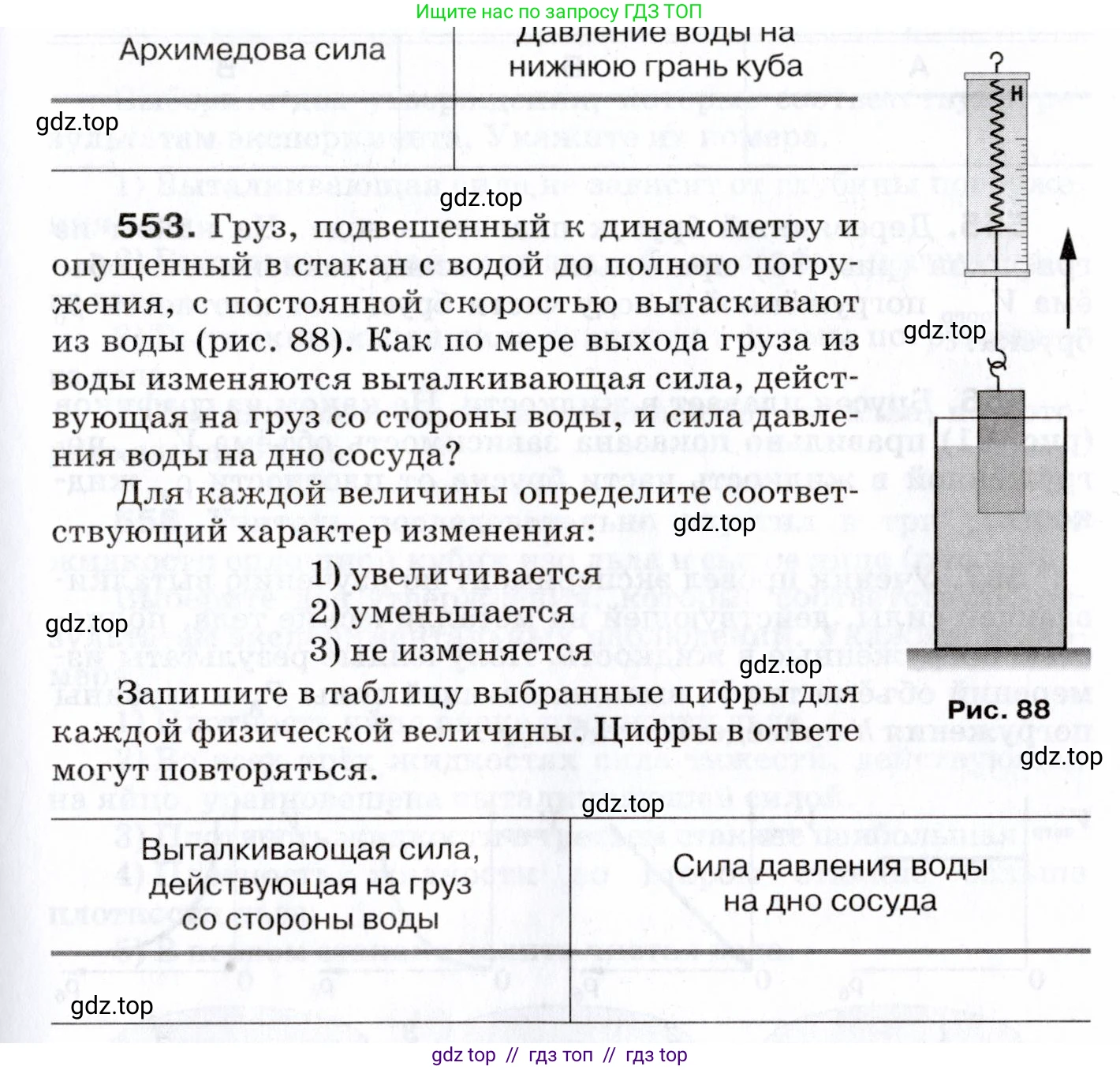 Физика, 7 класс Сборник вопросов и задач, авторы: Марон Абрам Евсеевич, Марон Евгений Абрамович, Позойский Семён Вениаминович, издательство Просвещение, Москва, 2022, белого цвета, страница 75, номер 553, Условие
