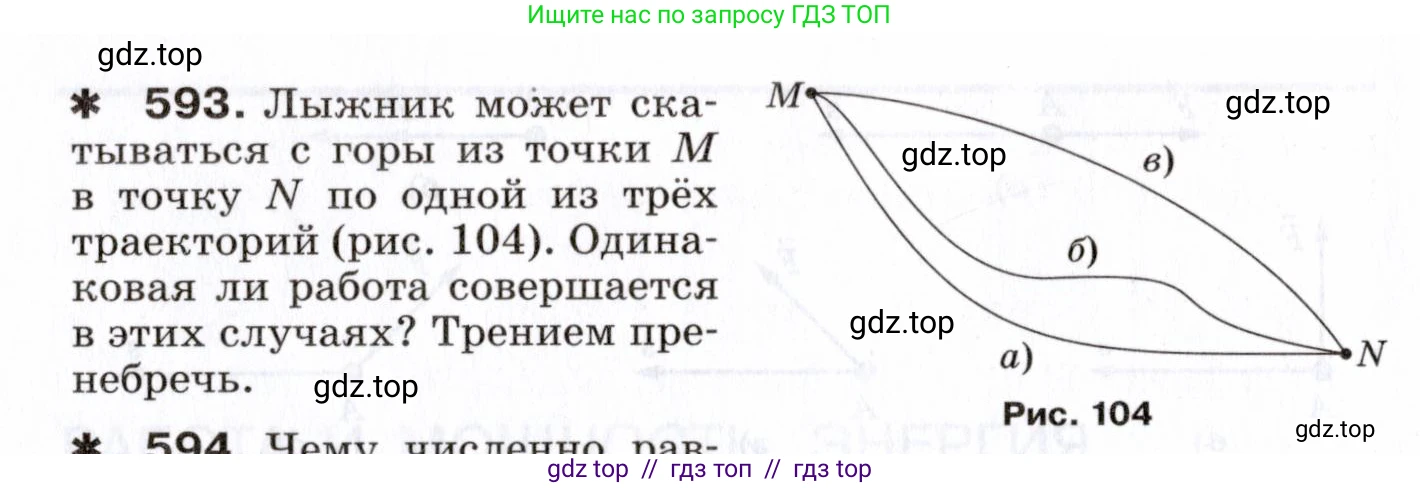 Физика, 7 класс Сборник вопросов и задач, авторы: Марон Абрам Евсеевич, Марон Евгений Абрамович, Позойский Семён Вениаминович, издательство Просвещение, Москва, 2022, белого цвета, страница 84, номер 593, Условие