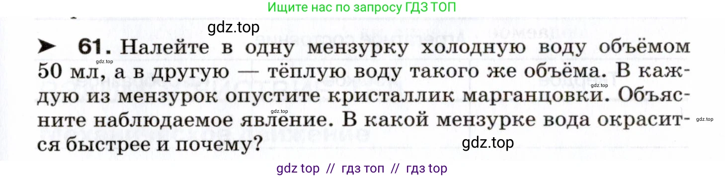 Физика, 7 класс Сборник вопросов и задач, авторы: Марон Абрам Евсеевич, Марон Евгений Абрамович, Позойский Семён Вениаминович, издательство Просвещение, Москва, 2022, белого цвета, страница 13, номер 61, Условие