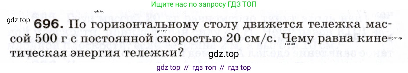 Физика, 7 класс Сборник вопросов и задач, авторы: Марон Абрам Евсеевич, Марон Евгений Абрамович, Позойский Семён Вениаминович, издательство Просвещение, Москва, 2022, белого цвета, страница 96, номер 696, Условие