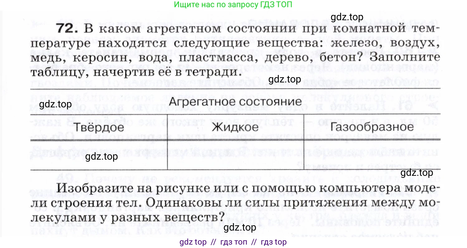 Физика, 7 класс Сборник вопросов и задач, авторы: Марон Абрам Евсеевич, Марон Евгений Абрамович, Позойский Семён Вениаминович, издательство Просвещение, Москва, 2022, белого цвета, страница 14, номер 72, Условие