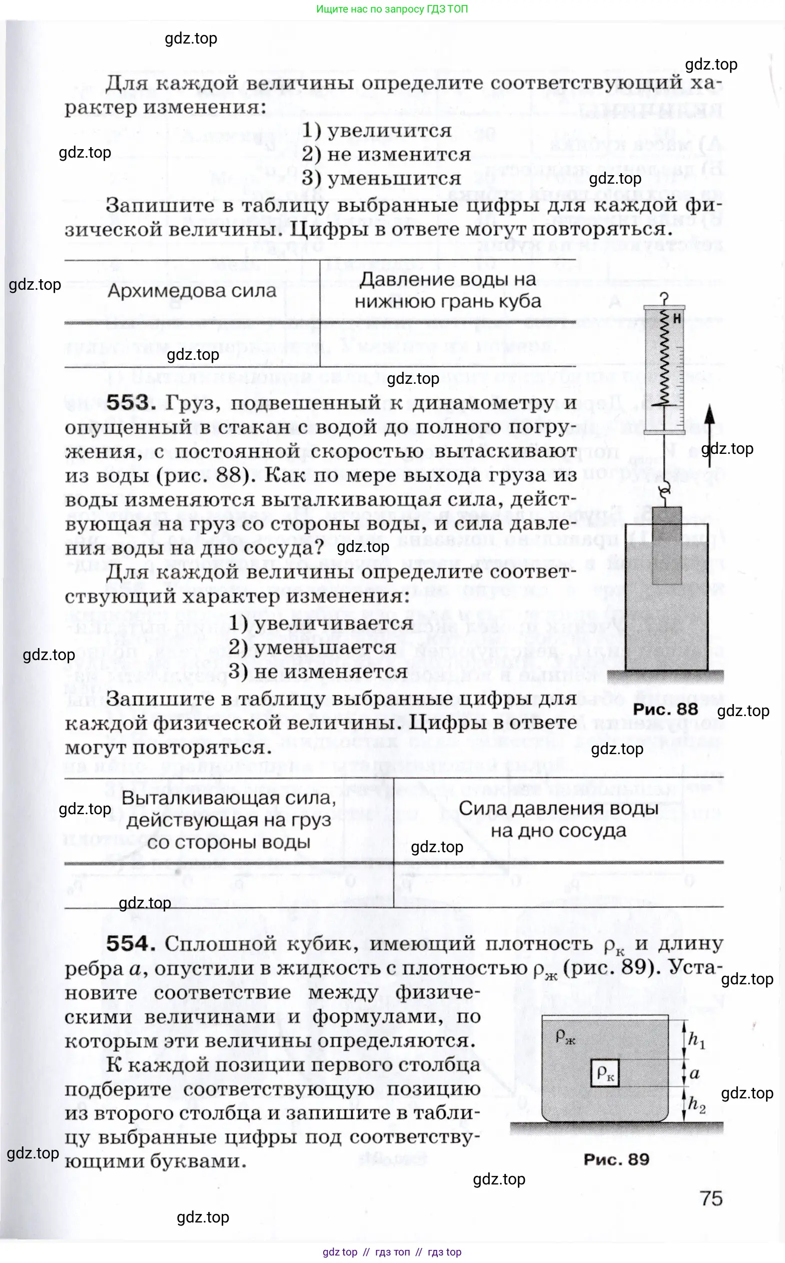 Физика, 7 класс Сборник вопросов и задач, авторы: Марон Абрам Евсеевич, Марон Евгений Абрамович, Позойский Семён Вениаминович, издательство Просвещение, Москва, 2022, белого цвета, страница 75