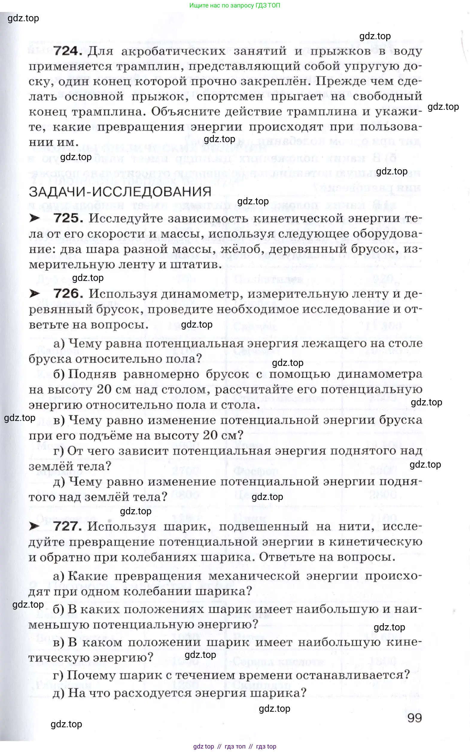 Физика, 7 класс Сборник вопросов и задач, авторы: Марон Абрам Евсеевич, Марон Евгений Абрамович, Позойский Семён Вениаминович, издательство Просвещение, Москва, 2022, белого цвета, страница 99