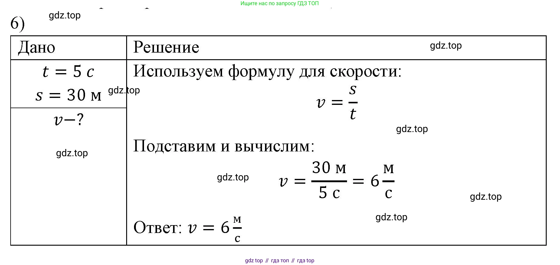 ГДЗ Физика, 7 класс Учебник, авторы: Пёрышкин И М, Иванов Александр Иванович, издательство Просвещение, Москва, 2023, белого цвета, страница 55, номер 6, Решение