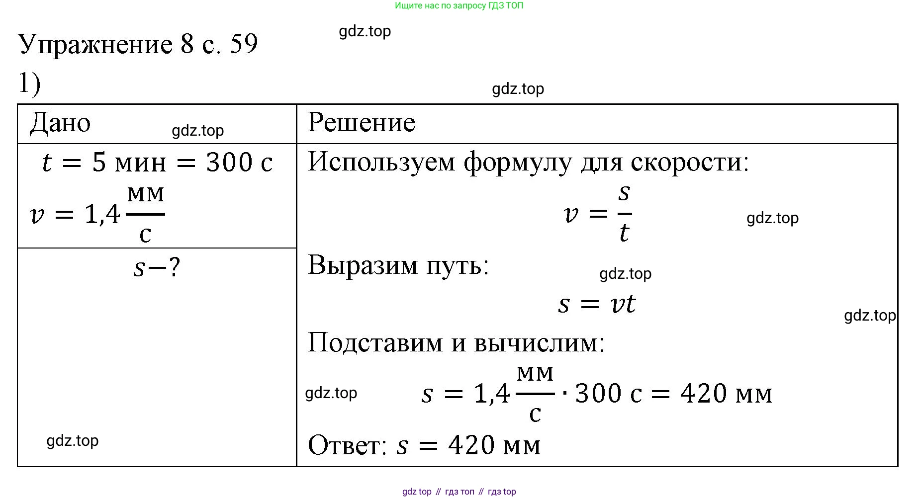 ГДЗ Физика, 7 класс Учебник, авторы: Пёрышкин И М, Иванов Александр Иванович, издательство Просвещение, Москва, 2023, белого цвета, страница 59, номер 1, Решение