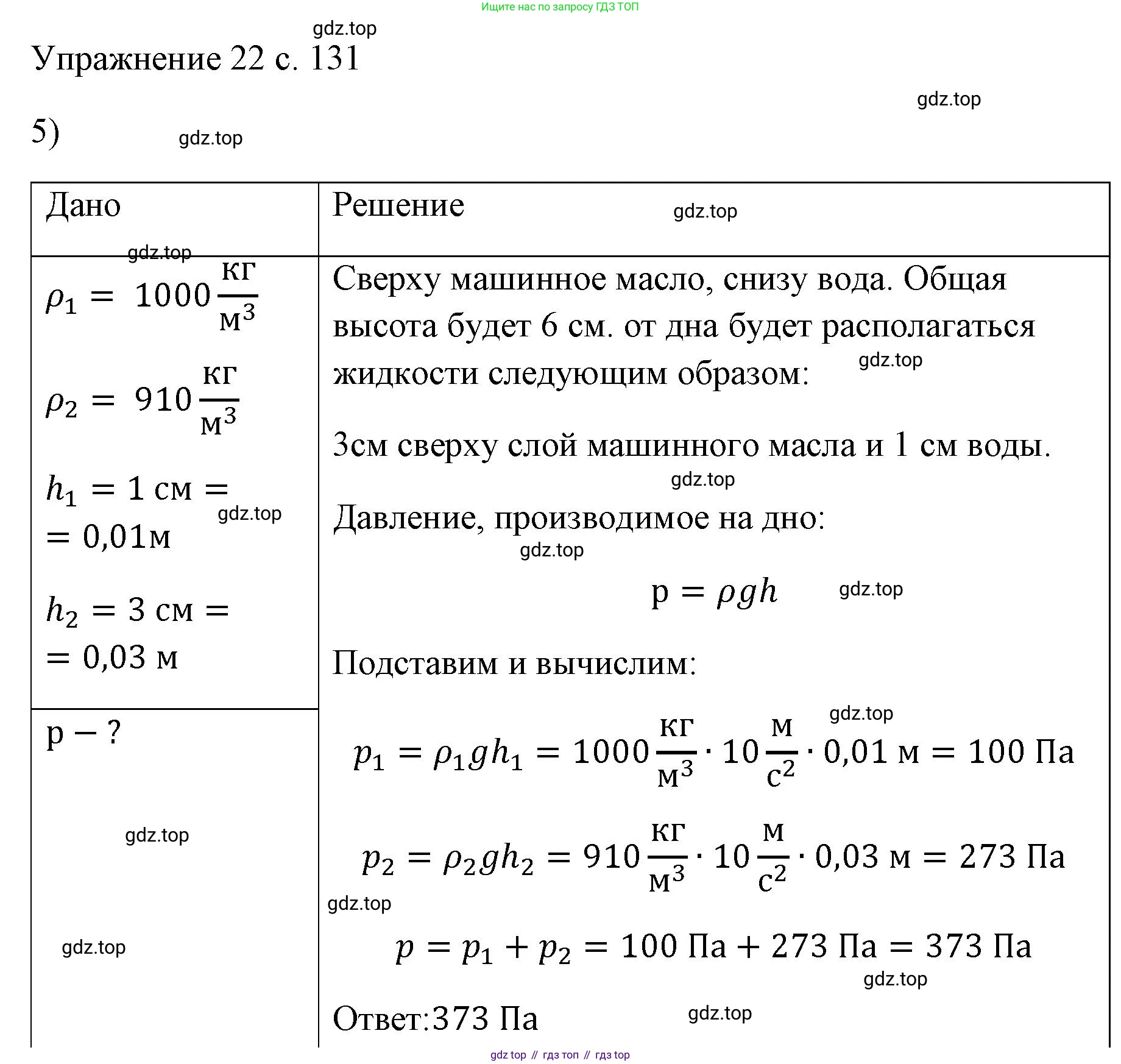 ГДЗ Физика, 7 класс Учебник, авторы: Пёрышкин И М, Иванов Александр Иванович, издательство Просвещение, Москва, 2023, белого цвета, страница 132, номер 5, Решение