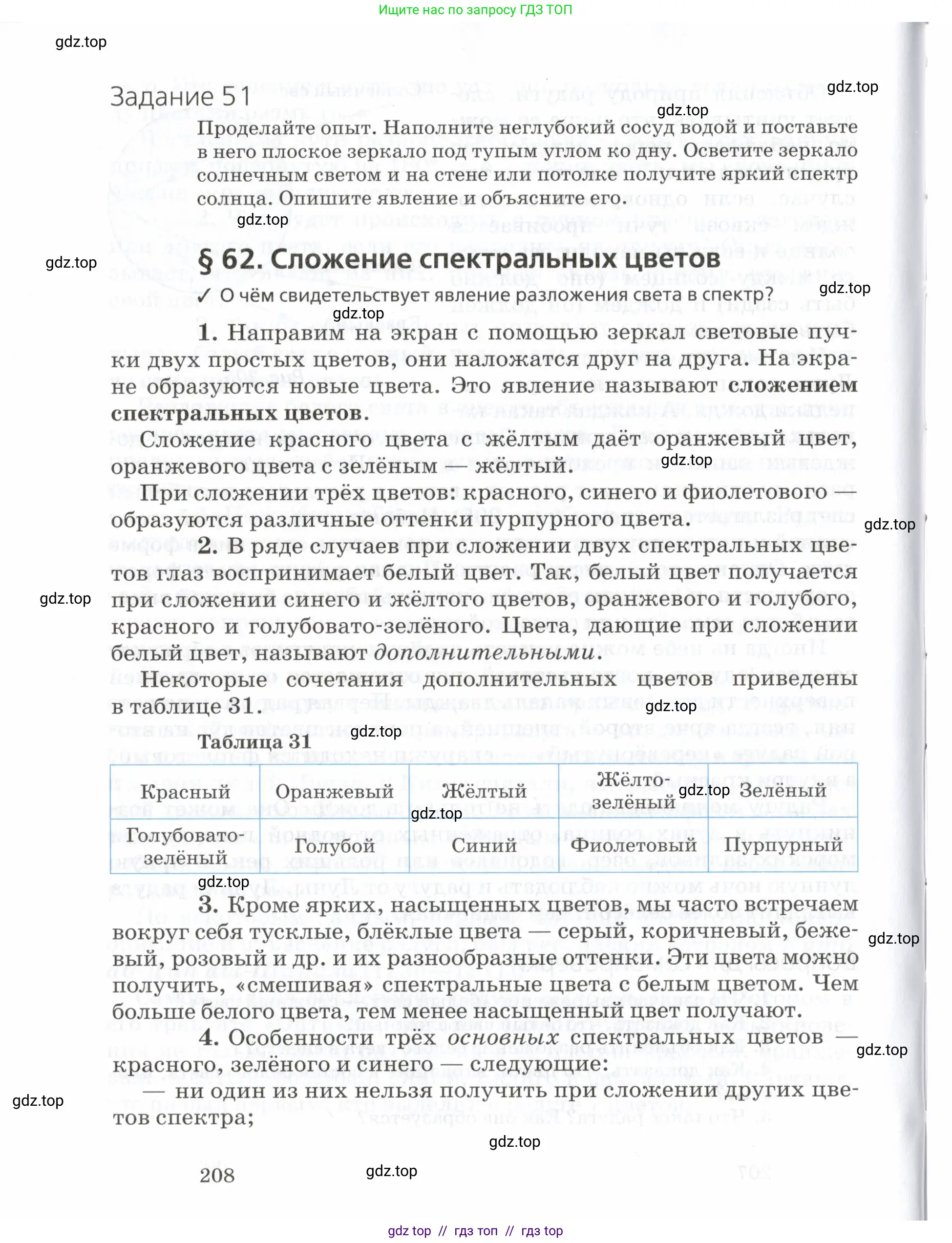 Физика, 7 класс Учебник, авторы: Пурышева Наталия Сергеевна, Важеевская Наталия Евгеньевна, издательство Просвещение, Москва, 2013, белого цвета, страница 208