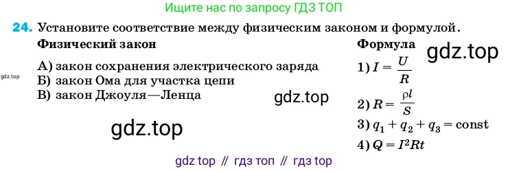 ГДЗ Физика, 8 класс Учебник, автор: Пёрышкин И М, издательство Просвещение, Москва, 2023, белого цвета, страница 243, номер 24, Условие