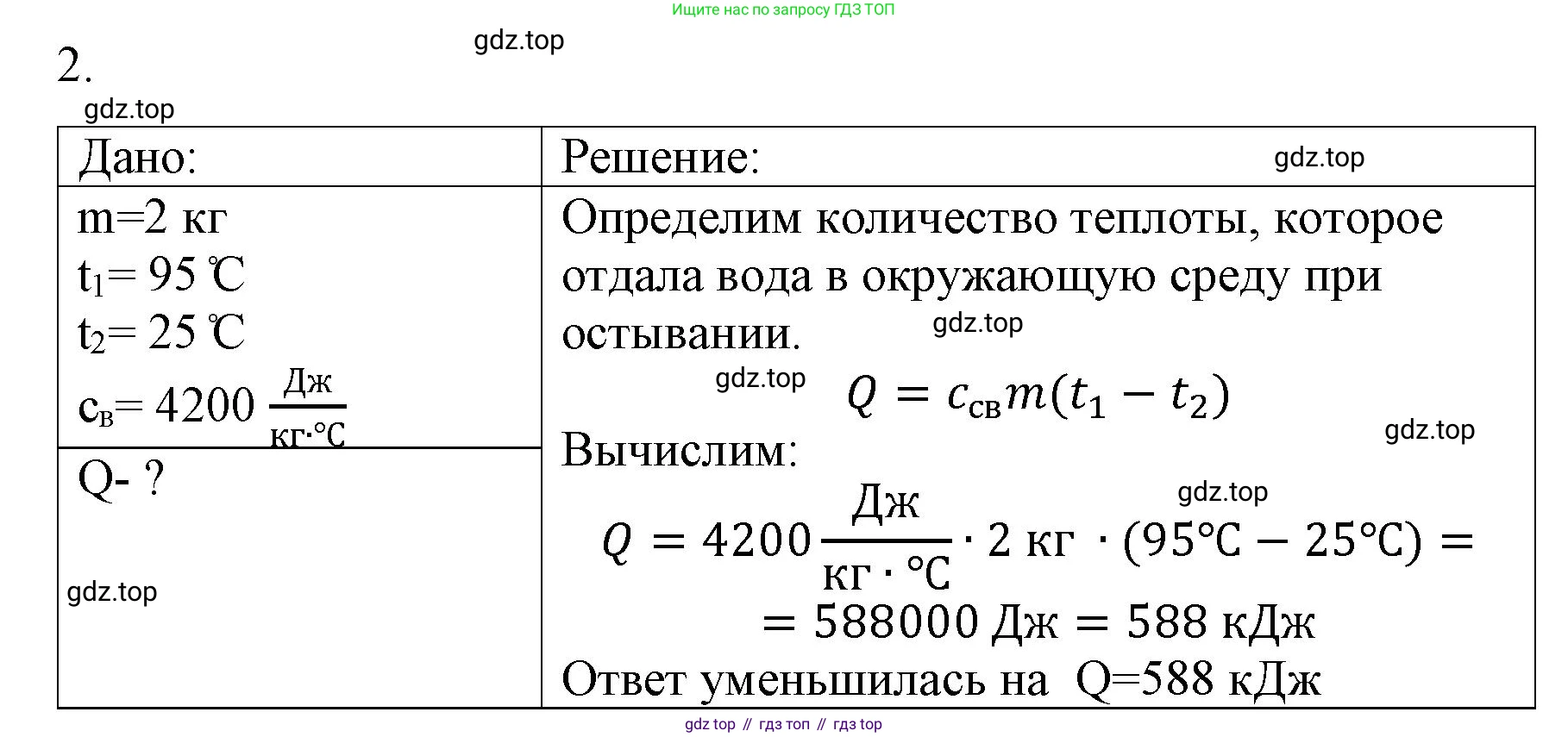 ГДЗ Физика, 8 класс Учебник, автор: Пёрышкин И М, издательство Просвещение, Москва, 2023, белого цвета, страница 47, номер 2, Решение 1