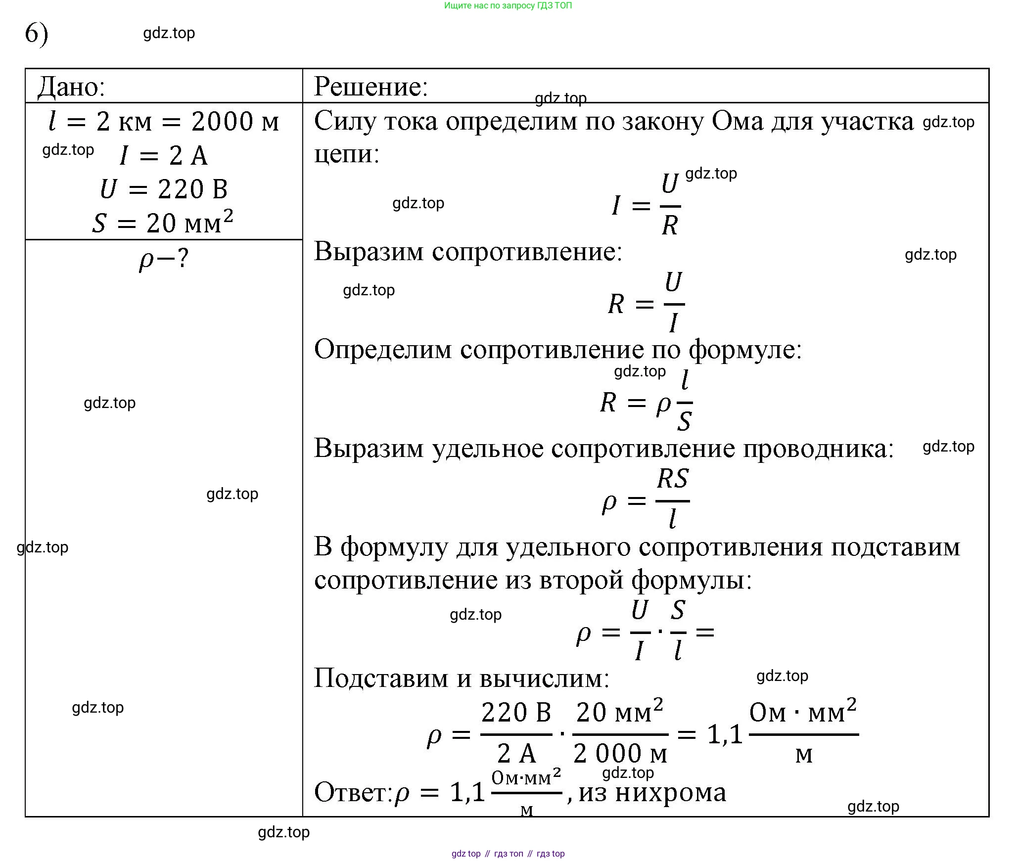 ГДЗ Физика, 8 класс Учебник, автор: Пёрышкин И М, издательство Просвещение, Москва, 2023, белого цвета, страница 159, номер 6, Решение 1