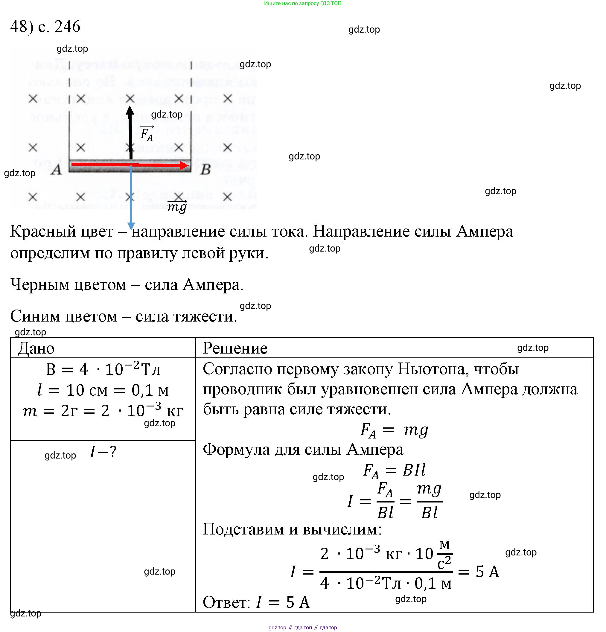 ГДЗ Физика, 8 класс Учебник, автор: Пёрышкин И М, издательство Просвещение, Москва, 2023, белого цвета, страница 246, номер 48, Решение 1