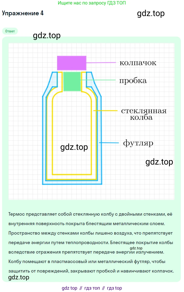 ГДЗ Физика, 8 класс Учебник, автор: Пёрышкин И М, издательство Просвещение, Москва, 2023, белого цвета, страница 37, номер 4, Решение 2