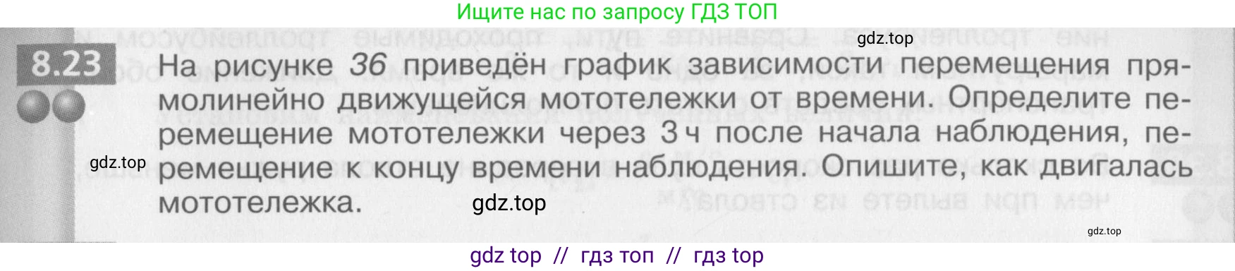Физика, 8 класс Задачник, авторы: Артеменков Денис Александрович, Ломаченков Иван Алексеевич, Панебратцев Юрий Анатольевич, издательство Просвещение, Москва, 2010, страница 43, номер 8.23, Условие
