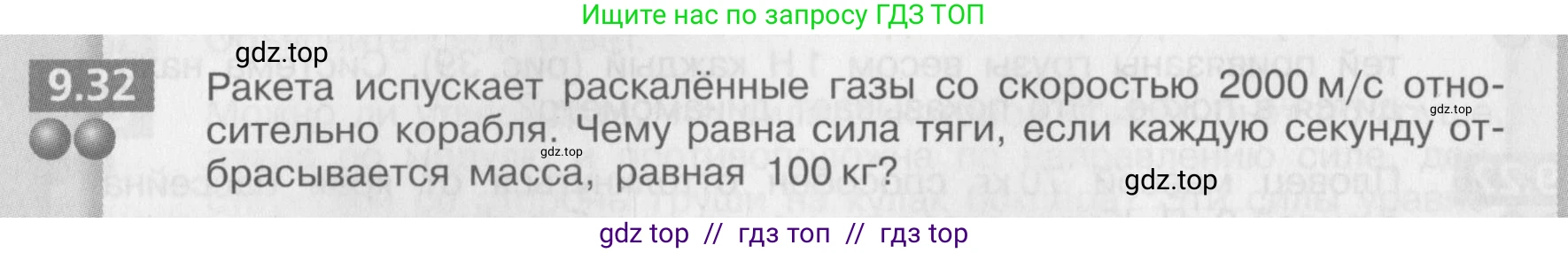 Физика, 8 класс Задачник, авторы: Артеменков Денис Александрович, Ломаченков Иван Алексеевич, Панебратцев Юрий Анатольевич, издательство Просвещение, Москва, 2010, страница 50, номер 9.32, Условие