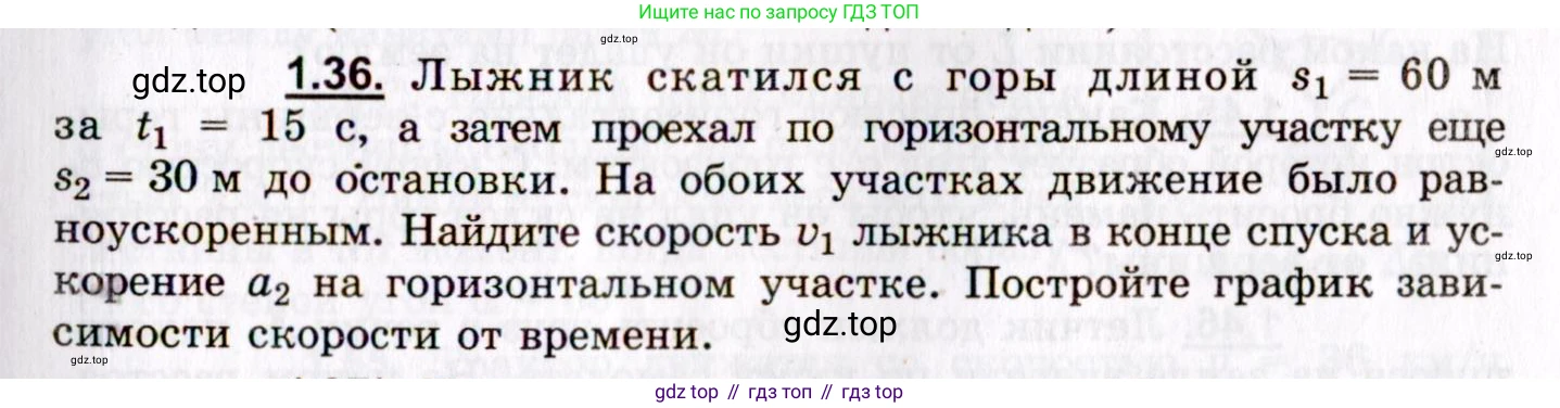 ГДЗ Физика, 8-11 класс Учебник, задачник, авторы: Гельфгат Илья Маркович, Генденштейн Лев Элевич, Кирик Леонид Анатольевич, издательство Илекса, Москва, 2005, страница 9, номер 1.36, Условие