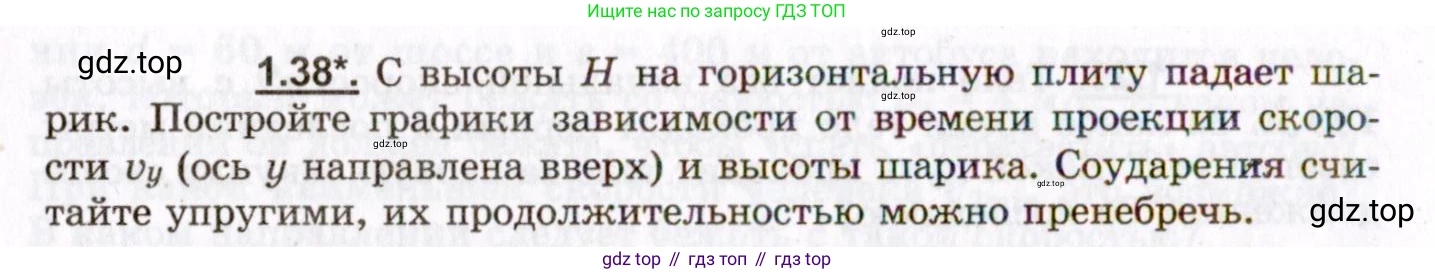 ГДЗ Физика, 8-11 класс Учебник, задачник, авторы: Гельфгат Илья Маркович, Генденштейн Лев Элевич, Кирик Леонид Анатольевич, издательство Илекса, Москва, 2005, страница 10, номер 1.38, Условие