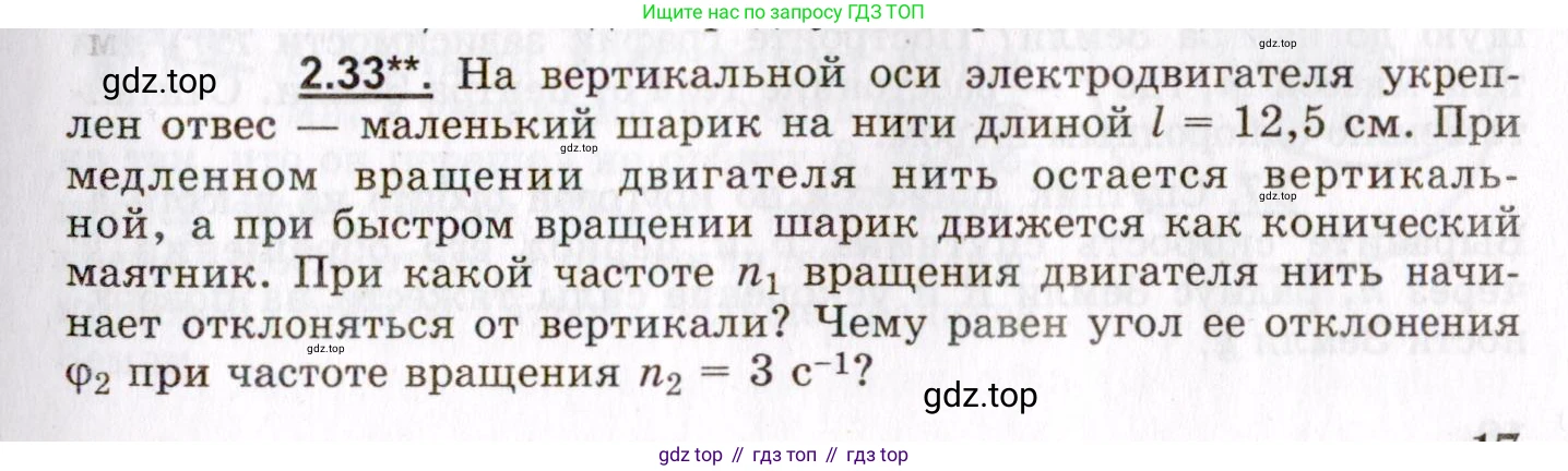 ГДЗ Физика, 8-11 класс Учебник, задачник, авторы: Гельфгат Илья Маркович, Генденштейн Лев Элевич, Кирик Леонид Анатольевич, издательство Илекса, Москва, 2005, страница 17, номер 2.33, Условие