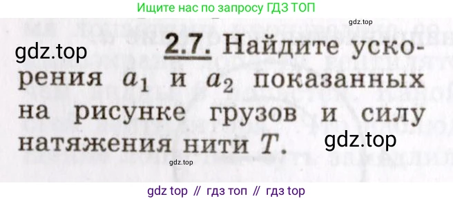 ГДЗ Физика, 8-11 класс Учебник, задачник, авторы: Гельфгат Илья Маркович, Генденштейн Лев Элевич, Кирик Леонид Анатольевич, издательство Илекса, Москва, 2005, страница 14, номер 2.7, Условие