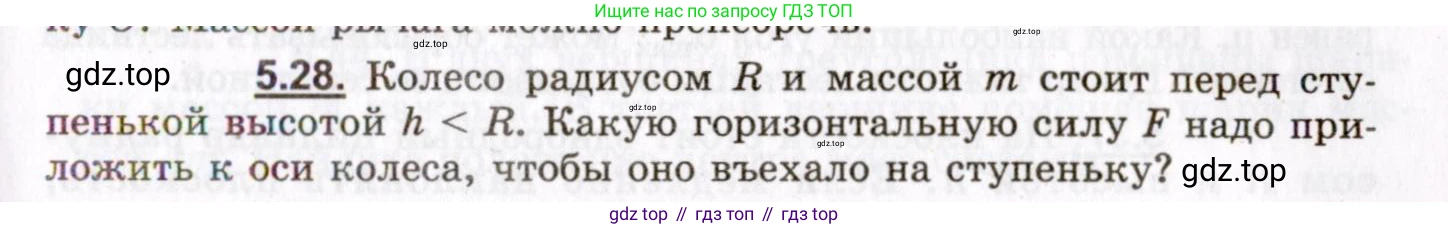 ГДЗ Физика, 8-11 класс Учебник, задачник, авторы: Гельфгат Илья Маркович, Генденштейн Лев Элевич, Кирик Леонид Анатольевич, издательство Илекса, Москва, 2005, страница 31, номер 5.28, Условие