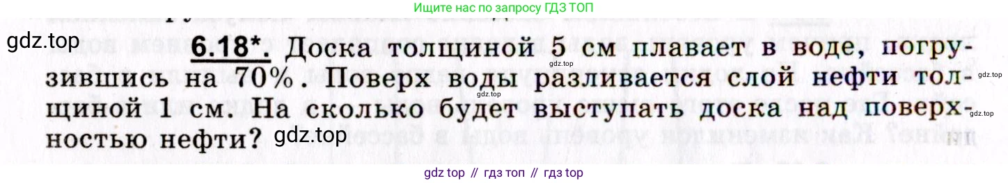 ГДЗ Физика, 8-11 класс Учебник, задачник, авторы: Гельфгат Илья Маркович, Генденштейн Лев Элевич, Кирик Леонид Анатольевич, издательство Илекса, Москва, 2005, страница 36, номер 6.18, Условие