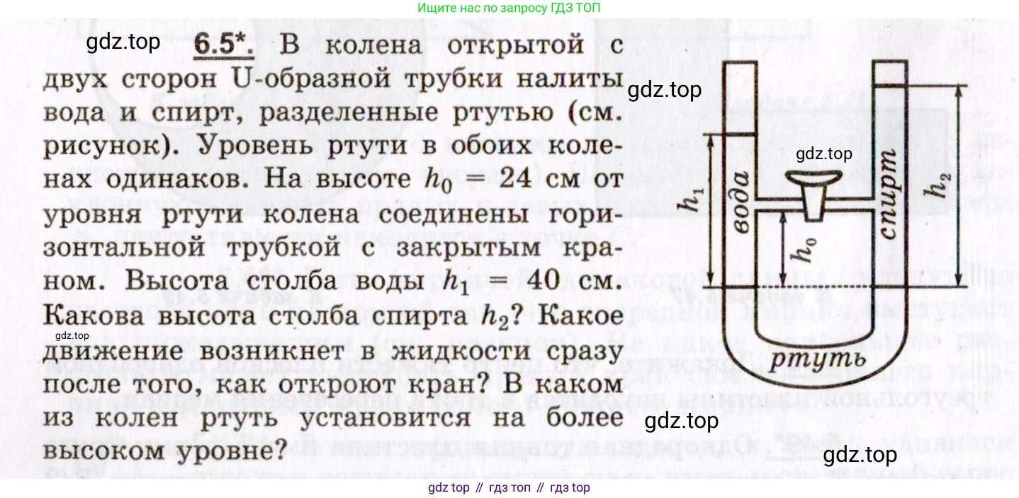 ГДЗ Физика, 8-11 класс Учебник, задачник, авторы: Гельфгат Илья Маркович, Генденштейн Лев Элевич, Кирик Леонид Анатольевич, издательство Илекса, Москва, 2005, страница 34, номер 6.5, Условие