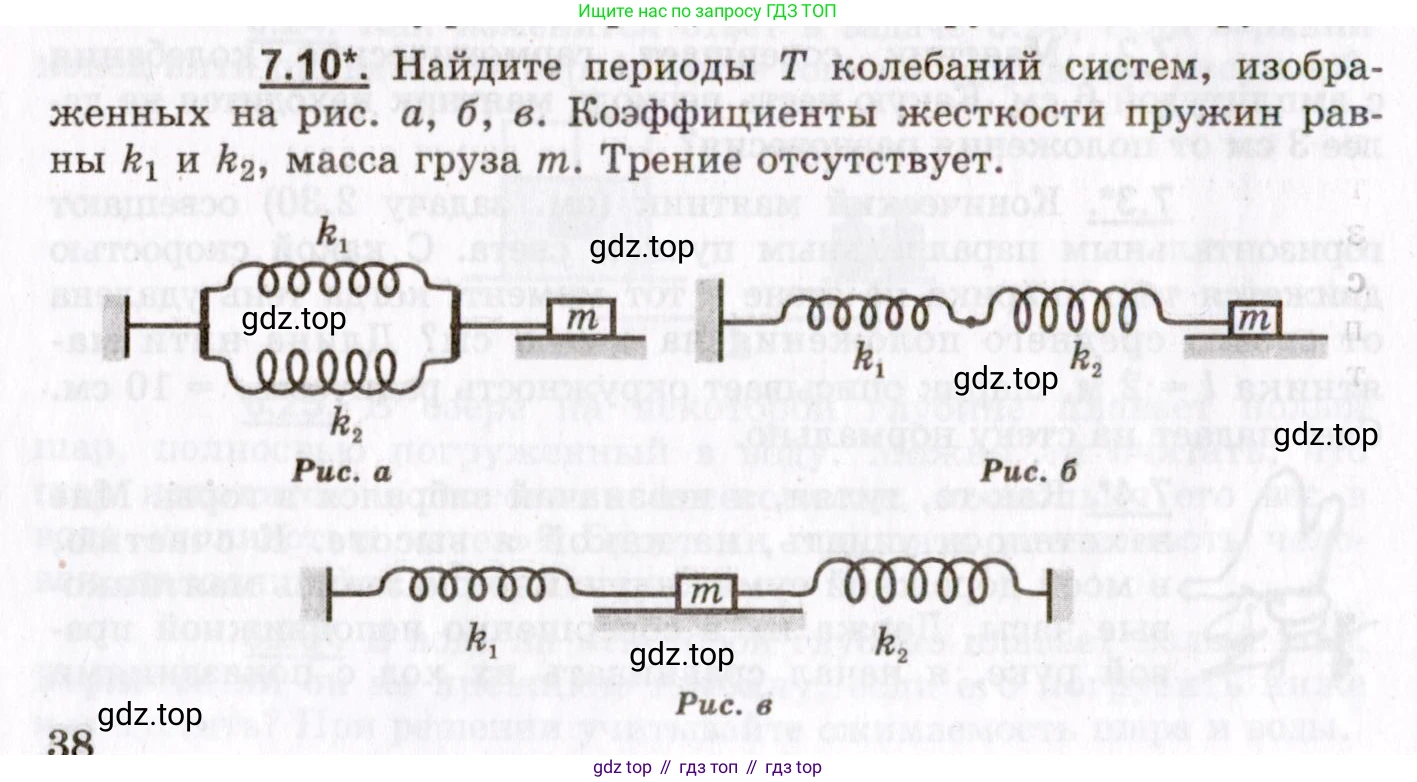 ГДЗ Физика, 8-11 класс Учебник, задачник, авторы: Гельфгат Илья Маркович, Генденштейн Лев Элевич, Кирик Леонид Анатольевич, издательство Илекса, Москва, 2005, страница 38, номер 7.10, Условие