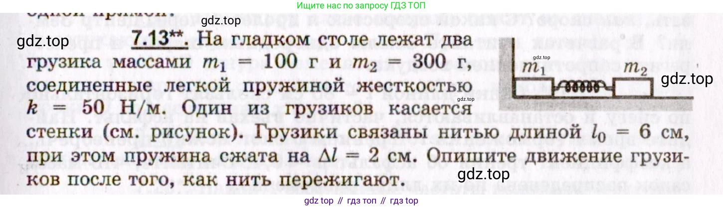 ГДЗ Физика, 8-11 класс Учебник, задачник, авторы: Гельфгат Илья Маркович, Генденштейн Лев Элевич, Кирик Леонид Анатольевич, издательство Илекса, Москва, 2005, страница 39, номер 7.13, Условие