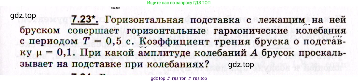 ГДЗ Физика, 8-11 класс Учебник, задачник, авторы: Гельфгат Илья Маркович, Генденштейн Лев Элевич, Кирик Леонид Анатольевич, издательство Илекса, Москва, 2005, страница 41, номер 7.23, Условие