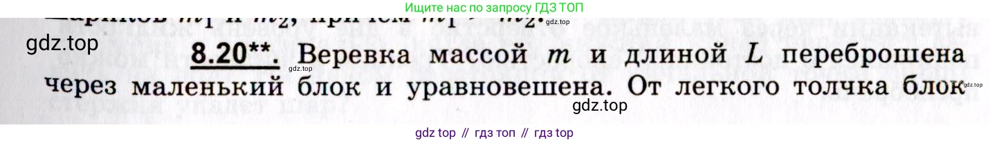 ГДЗ Физика, 8-11 класс Учебник, задачник, авторы: Гельфгат Илья Маркович, Генденштейн Лев Элевич, Кирик Леонид Анатольевич, издательство Илекса, Москва, 2005, страница 45, номер 8.20, Условие
