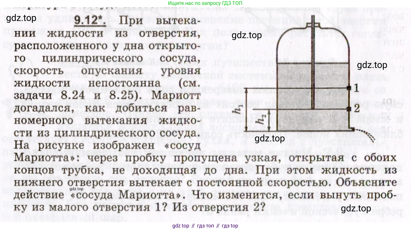 ГДЗ Физика, 8-11 класс Учебник, задачник, авторы: Гельфгат Илья Маркович, Генденштейн Лев Элевич, Кирик Леонид Анатольевич, издательство Илекса, Москва, 2005, страница 50, номер 9.12, Условие