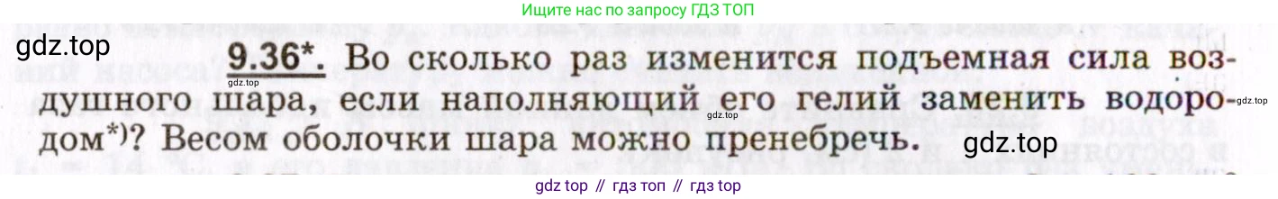 ГДЗ Физика, 8-11 класс Учебник, задачник, авторы: Гельфгат Илья Маркович, Генденштейн Лев Элевич, Кирик Леонид Анатольевич, издательство Илекса, Москва, 2005, страница 54, номер 9.36, Условие