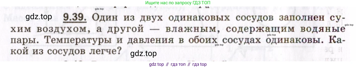 ГДЗ Физика, 8-11 класс Учебник, задачник, авторы: Гельфгат Илья Маркович, Генденштейн Лев Элевич, Кирик Леонид Анатольевич, издательство Илекса, Москва, 2005, страница 54, номер 9.39, Условие