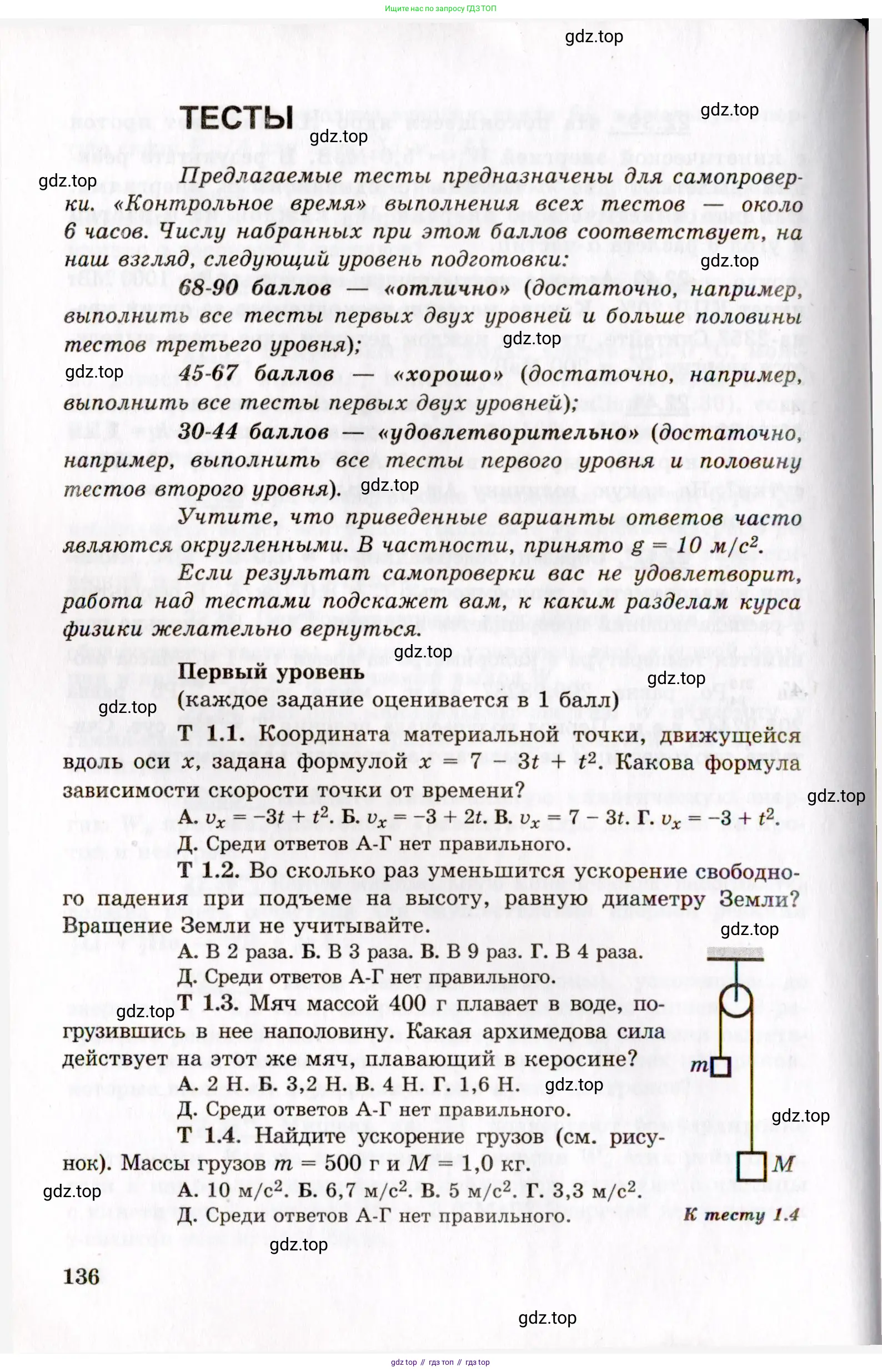 Физика, 8-11 класс Учебник, задачник, авторы: Гельфгат Илья Маркович, Генденштейн Лев Элевич, Кирик Леонид Анатольевич, издательство Илекса, Москва, 2005, страница 136