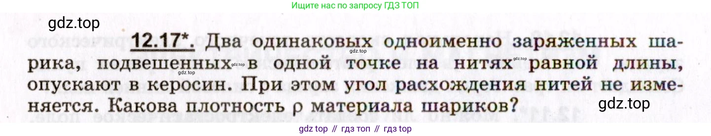 ГДЗ Физика, 8-11 класс Учебник, задачник, авторы: Гельфгат Илья Маркович, Генденштейн Лев Элевич, Кирик Леонид Анатольевич, издательство Илекса, Москва, 2005, страница 70, номер 12.17, Условие