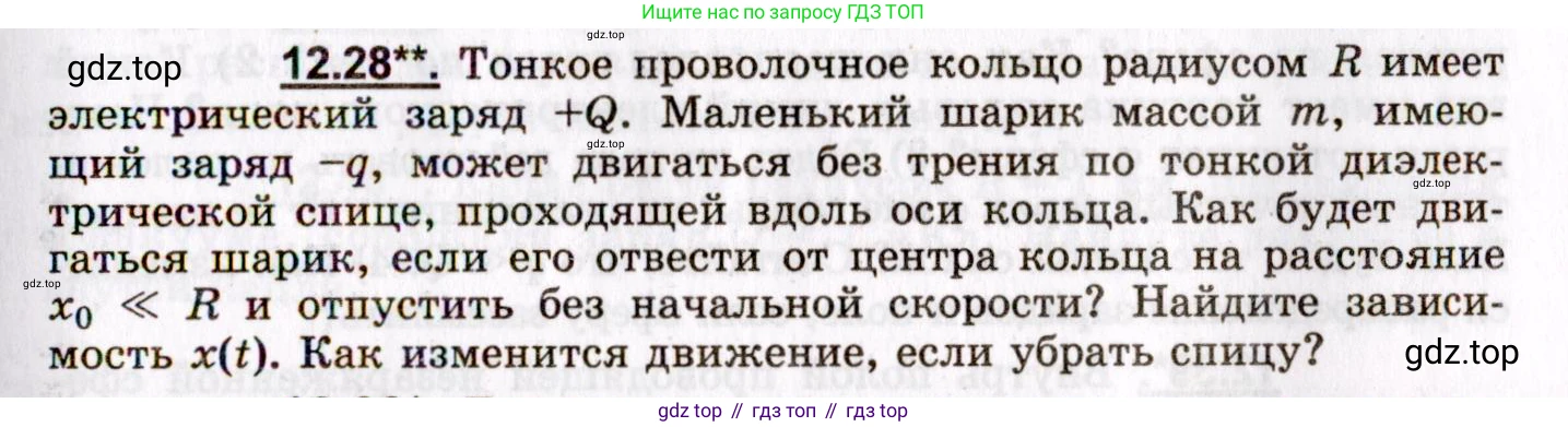 ГДЗ Физика, 8-11 класс Учебник, задачник, авторы: Гельфгат Илья Маркович, Генденштейн Лев Элевич, Кирик Леонид Анатольевич, издательство Илекса, Москва, 2005, страница 71, номер 12.28, Условие