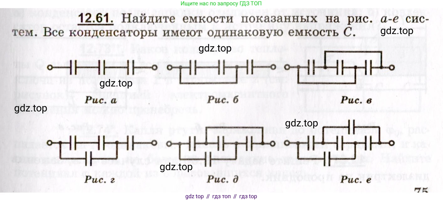 ГДЗ Физика, 8-11 класс Учебник, задачник, авторы: Гельфгат Илья Маркович, Генденштейн Лев Элевич, Кирик Леонид Анатольевич, издательство Илекса, Москва, 2005, страница 75, номер 12.61, Условие