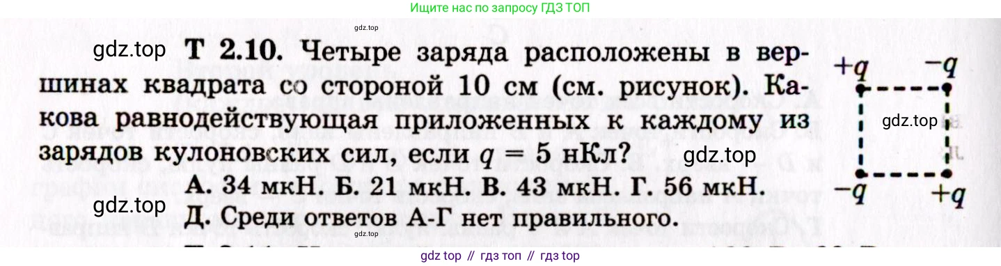 ГДЗ Физика, 8-11 класс Учебник, задачник, авторы: Гельфгат Илья Маркович, Генденштейн Лев Элевич, Кирик Леонид Анатольевич, издательство Илекса, Москва, 2005, страница 140, номер 2.10, Условие