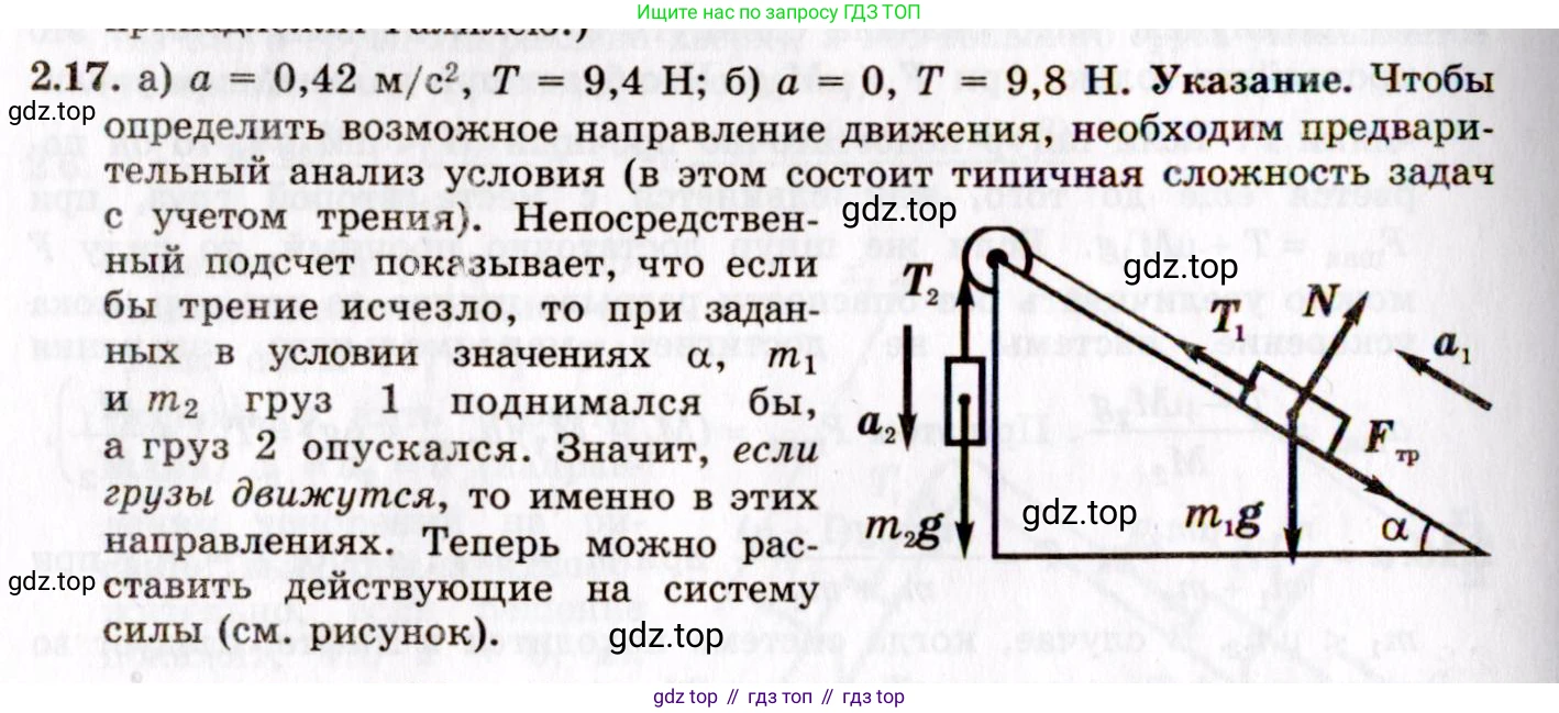 ГДЗ Физика, 8-11 класс Учебник, задачник, авторы: Гельфгат Илья Маркович, Генденштейн Лев Элевич, Кирик Леонид Анатольевич, издательство Илекса, Москва, 2005, страница 16, номер 2.17, Решение