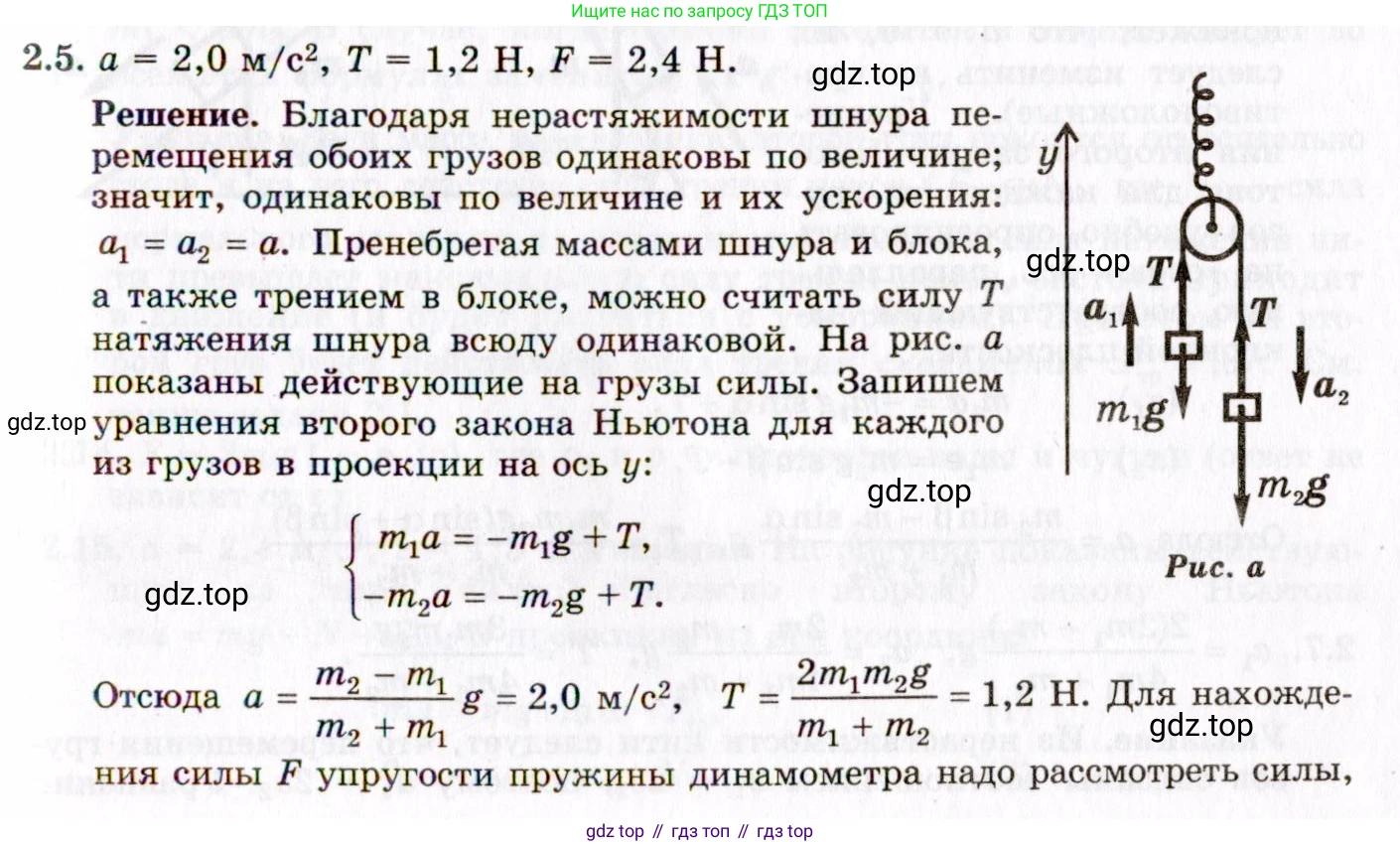 ГДЗ Физика, 8-11 класс Учебник, задачник, авторы: Гельфгат Илья Маркович, Генденштейн Лев Элевич, Кирик Леонид Анатольевич, издательство Илекса, Москва, 2005, страница 14, номер 2.5, Решение