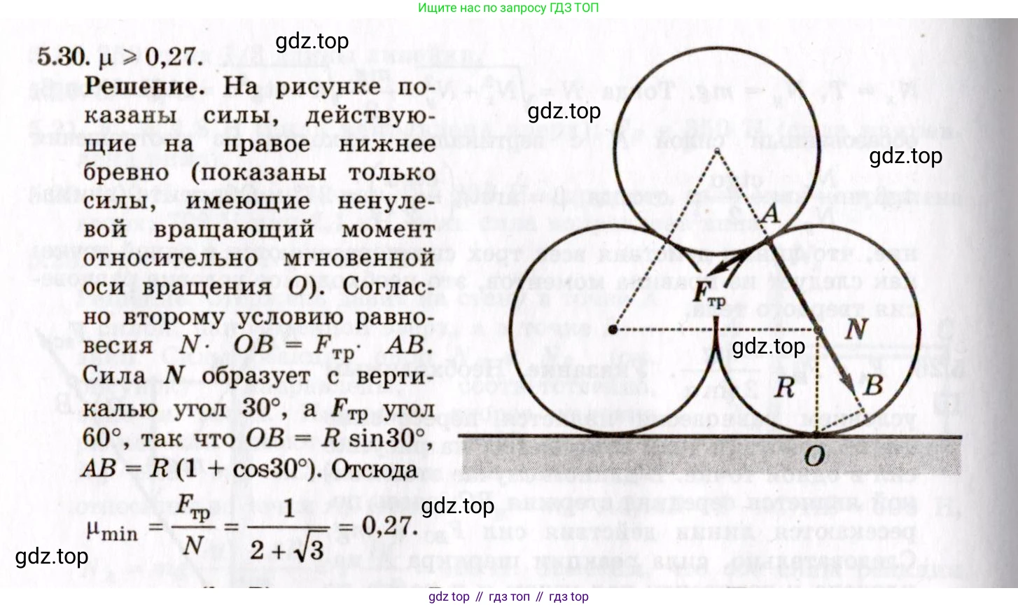 ГДЗ Физика, 8-11 класс Учебник, задачник, авторы: Гельфгат Илья Маркович, Генденштейн Лев Элевич, Кирик Леонид Анатольевич, издательство Илекса, Москва, 2005, страница 31, номер 5.30, Решение