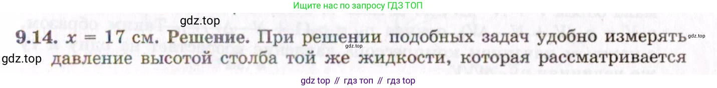 ГДЗ Физика, 8-11 класс Учебник, задачник, авторы: Гельфгат Илья Маркович, Генденштейн Лев Элевич, Кирик Леонид Анатольевич, издательство Илекса, Москва, 2005, страница 51, номер 9.14, Решение