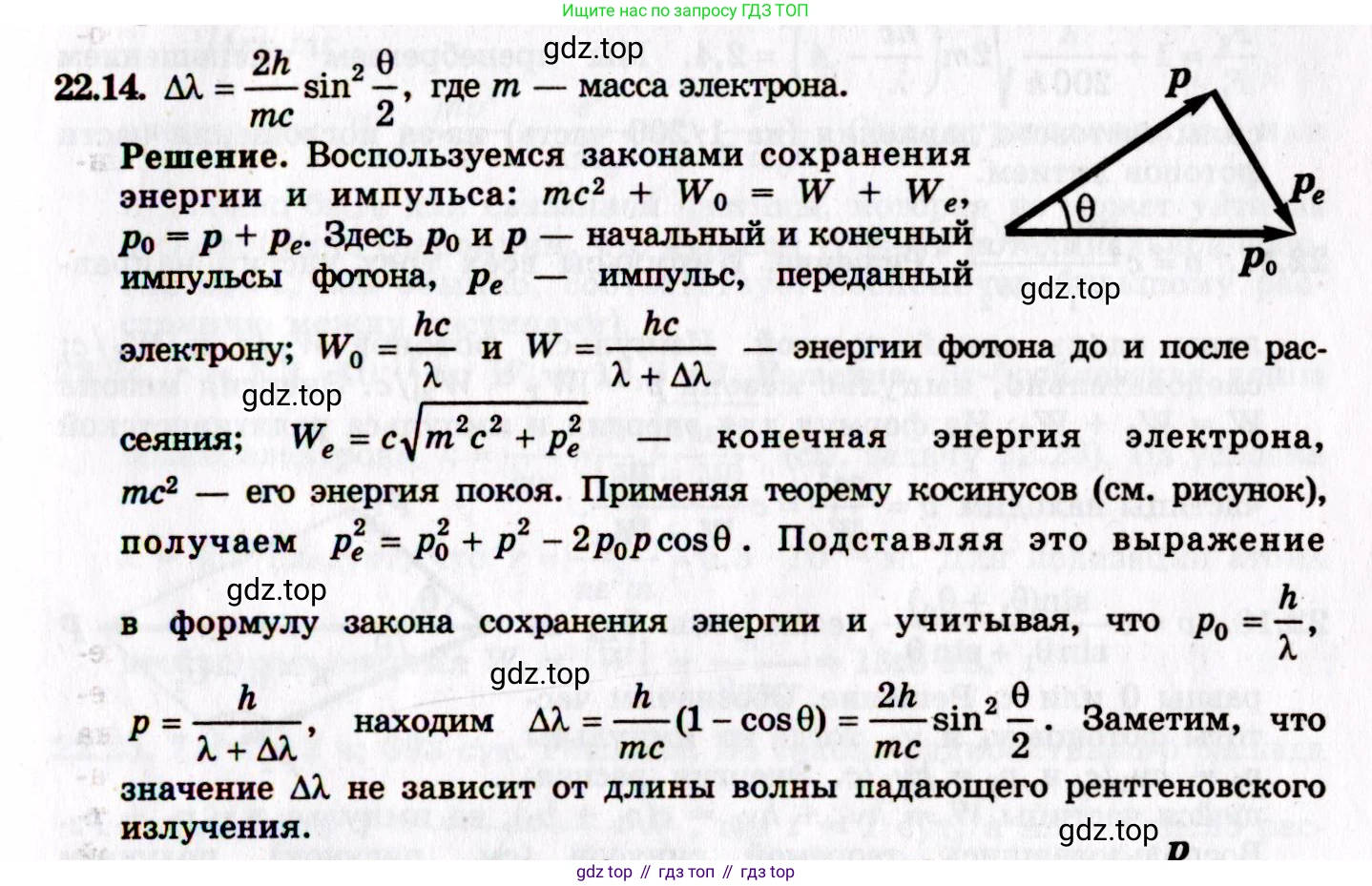 ГДЗ Физика, 8-11 класс Учебник, задачник, авторы: Гельфгат Илья Маркович, Генденштейн Лев Элевич, Кирик Леонид Анатольевич, издательство Илекса, Москва, 2005, страница 132, номер 22.14, Решение