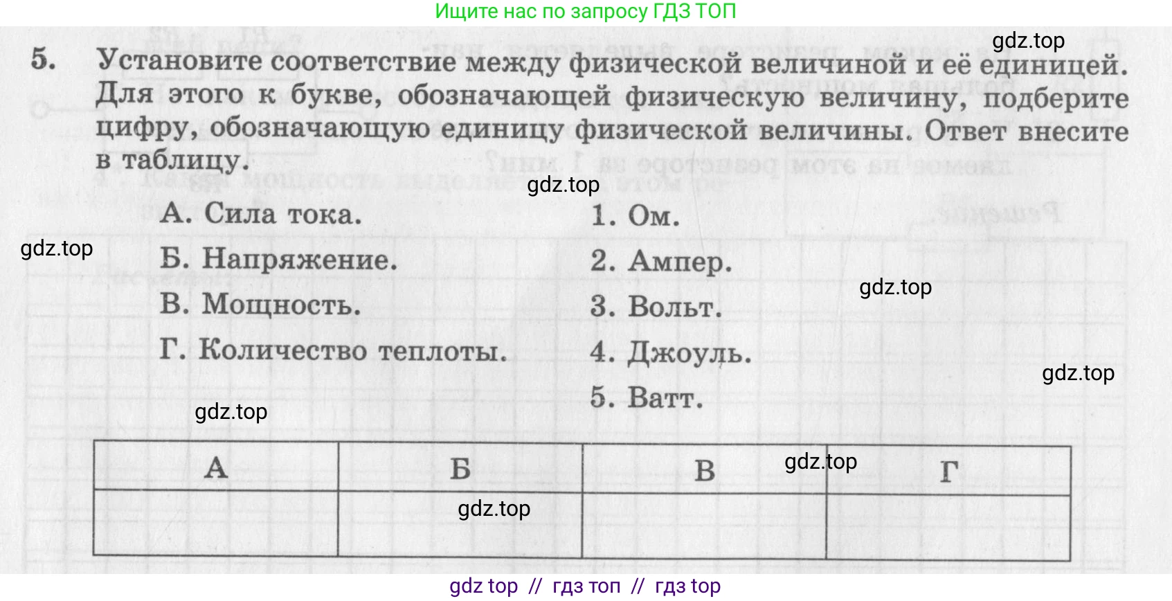 Физика, 8 класс Самостоятельные работы, авторы: Генденштейн Лев Элевич, Орлов Владимир Алексеевич, Никифоров Геннадий Григорьевич, издательство Мнемозина, Москва, 2011, бирюзового цвета, страница 41, номер 5, Условие