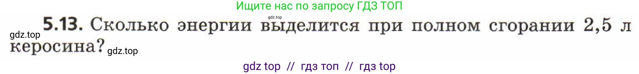 Физика, 8 класс Задачник, авторы: Генденштейн Лев Элевич, Кирик Леонид Анатольевич, Гельфгат Илья Маркович, издательство Мнемозина, Москва, 2009, салатового цвета, страница 26, номер 5.13, Условие