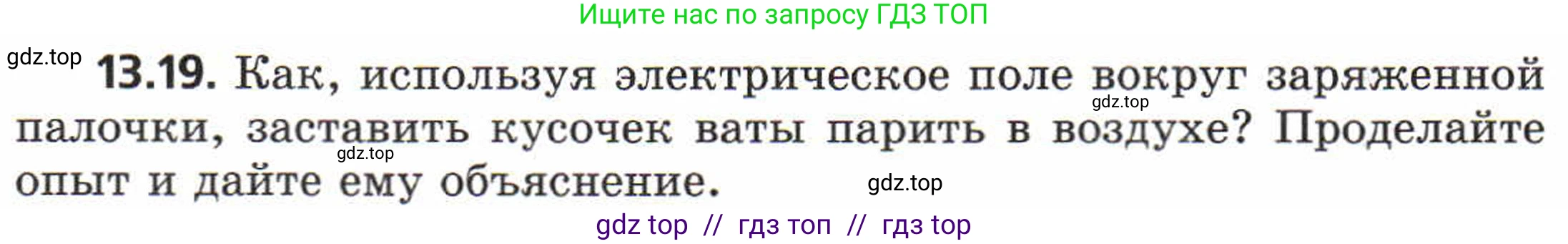 Физика, 8 класс Задачник, авторы: Генденштейн Лев Элевич, Кирик Леонид Анатольевич, Гельфгат Илья Маркович, издательство Мнемозина, Москва, 2009, салатового цвета, страница 64, номер 13.19, Условие