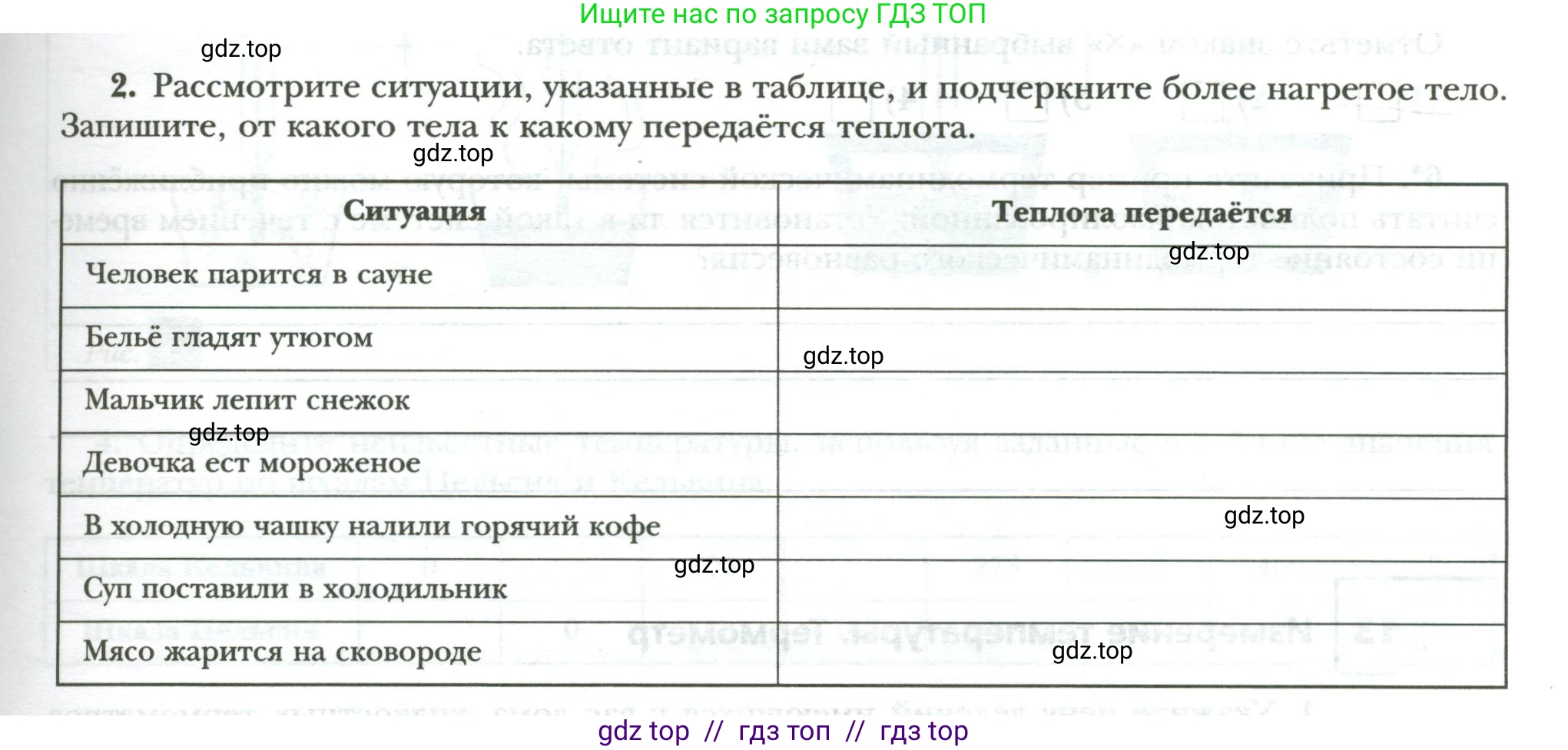 Физика, 8 класс рабочая тетрадь, авторы: Грачев Александр Васильевич, Погожев Владимир Александрович, Боков Павел Юрьевич, Вишнякова Екатерина Анатольевна, издательство Просвещение, Москва, 2008, Часть 1, страница 29, номер 2, Условие